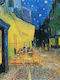Poster Van Gogh Cafe Terrace At Night Art015 40cm X 50cm White Wooden Frame