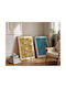 Poster Blue Details By Gustav Klimt Art156 40cm X 50cm Frame Natural Wooden Beige
