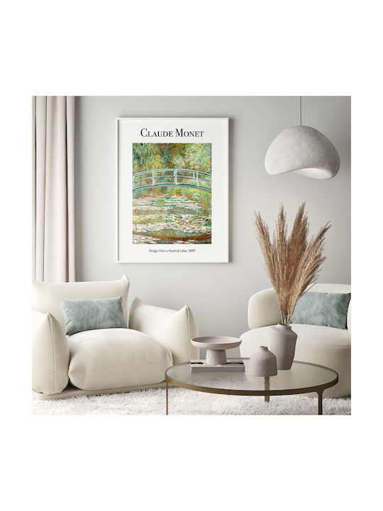 Poster Claude Monet Bridge Over A Pond Lilies Art103 40cm X 50cm Λευκή Ξύλινη Κορνίζα-56049pd156699f55310
