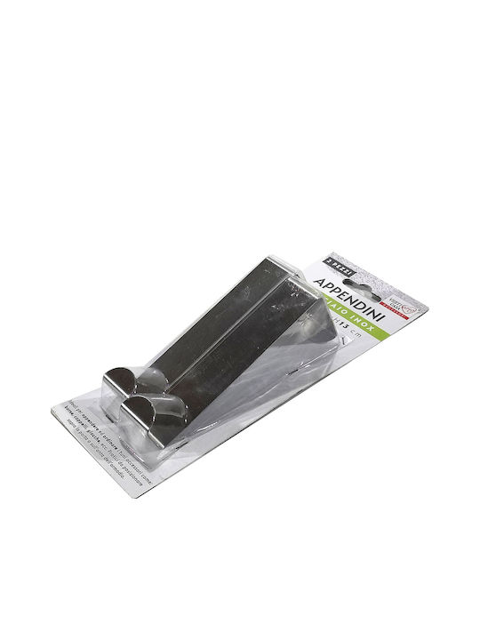 ArteLibre Türhaken Einzelplatz Metallisch 13x2.5x6.5cm 2 Stück