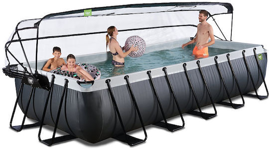 Exit Toys Schwimmbecken PVC mit Metallic-Rahmen 540x250x100cm Schwarze 30575320