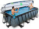 Exit Toys Swimming Pool PVC with Metallic Frame 400x200x100cm Grey 30574200