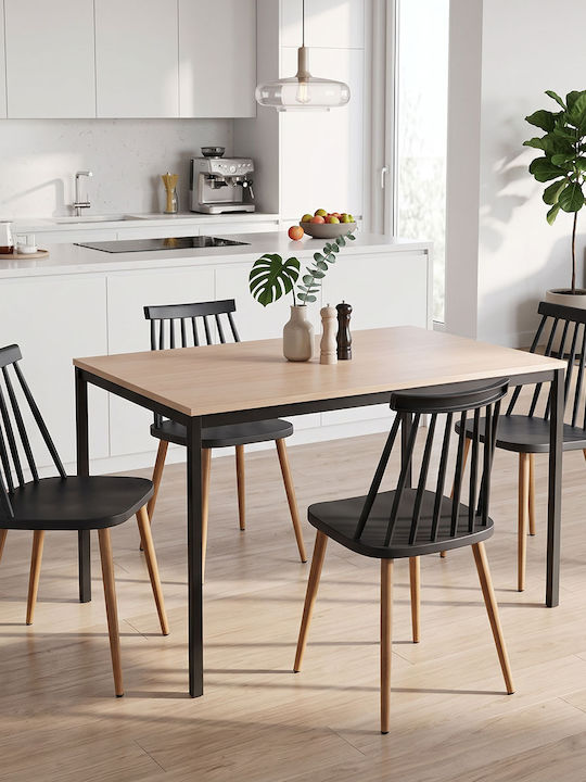 Pakketo Esszimmermöbel-Set Aurora Mit 4 Stücken Küchentisch 120x75cm