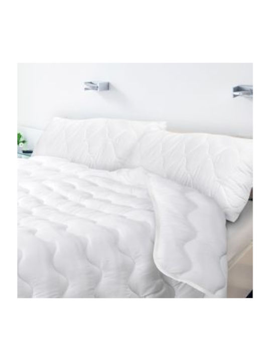 AIO Factory Superking Steppdecke mit Mikrofaserfüllung 220x240cm Weiß