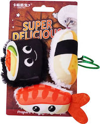 Комплект 3 Плюшени Котешки Играчки Super Delicious Sushi Комплект 3 Плюшени Котешки Играчки Super Delicious Sushi