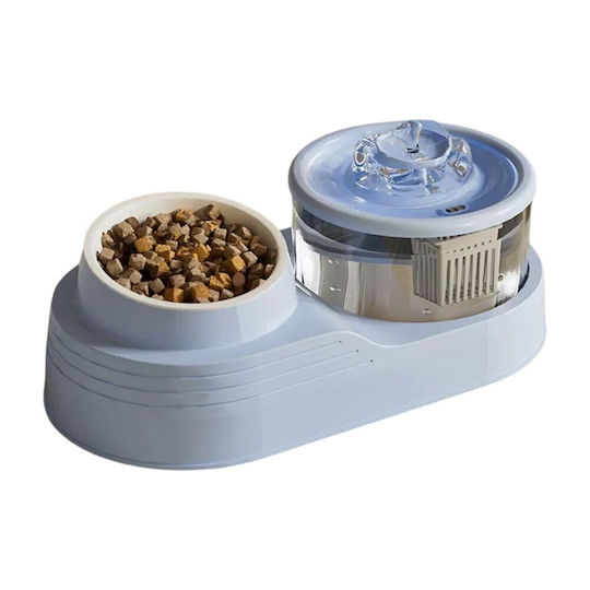 Pet's Choice Automatischer Keramik Bewässerer / Brunnen für Hund & Katze mit Gestell 1,25l in Hellblau Farbe