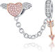 Silber Charm 925 Love Hurts Sicherheitskette