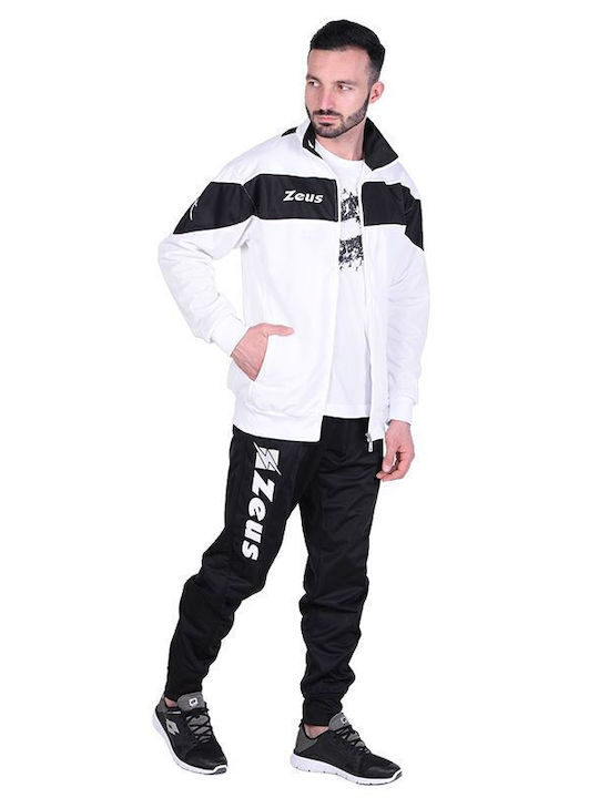 Glossy Sweat Set White/black