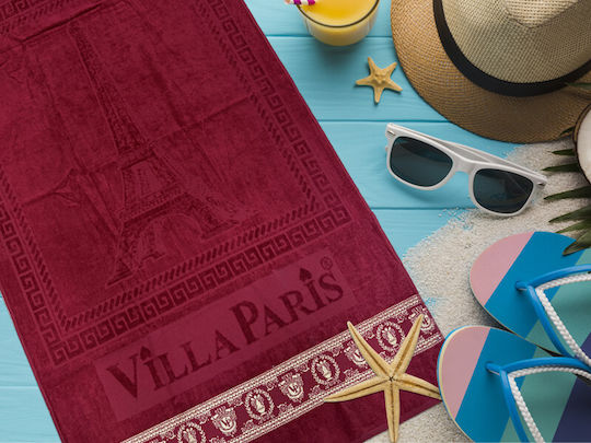 Eiffel Tower Baumwollrot Strandtuch 170x90cm EPK-1063-Rot