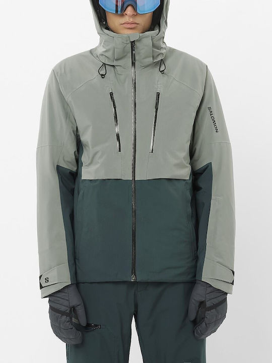 Salomon Brilliant LC2635200 Herren Ski- und Snowboardjacke Grün