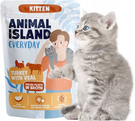 Animal Island Wet Food for Junior Cats with Turkey 85gr