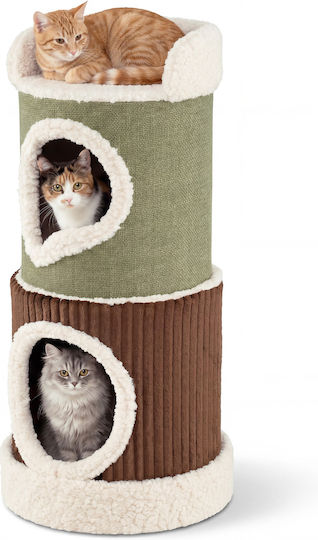 Costway Cat Barrel 3 Levels 2 Caves Ø41 Cm X 85 Cm Pv10562gn