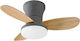 Inlight Bay Deckenventilator 61cm mit Leuchte Braun / Grau