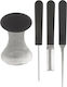 Orion Комплект Неръждаеми Кухненски Инструменти 4 Броя Оранжеви