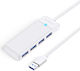 Orico Hub 4 Θυρών USB 3.0 με σύνδεση USB-A Λευκό