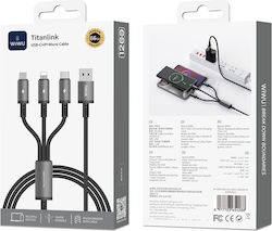 Wiwu USB към Lightning / Type-C кабел 1.2 м Wiwu USB към Lightning / Type-C кабел 1.2 м
