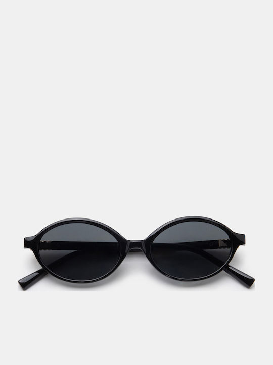 Luigi Unisex Γυαλιά Ηλίου με Μαύρο Σκελετό και Μαύρο Φακό