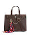 Leather Women's Tote Handbag Brown