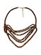 Baria Bags Κολιέ Καφέ