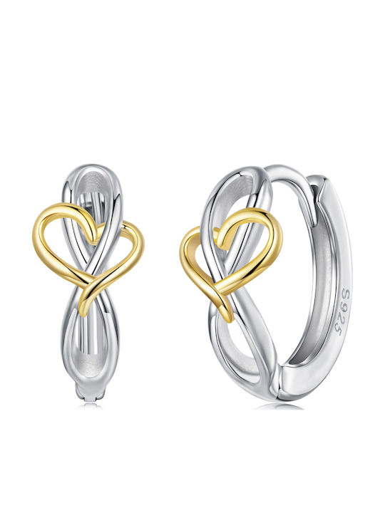 Daskalakis Single Gold Plated Silver Hoop Earring B1267