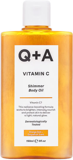 Q+A Natural Skincare Ulei de Corp Uscat Shimmering 150ml