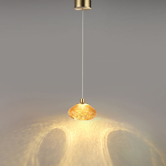 Eurolamp Висящо Осветително Тяло Златисто LED с Топла Бяла Светлина 15x150x150см.
