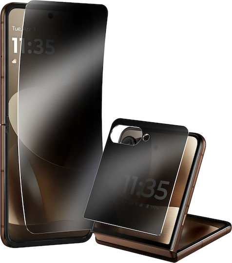 Avizar Privacy Защитно Фолио За Motorola Razr 70 Ultra Пълна Матовa Защита Прозрачен Черен