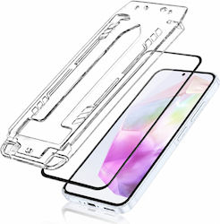 3mk Pack 2 Tempered Glass Galaxy A56 Applicator Frame Black Transparent