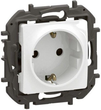 Legrand Niloe Единичен Електрически контакт Бял
