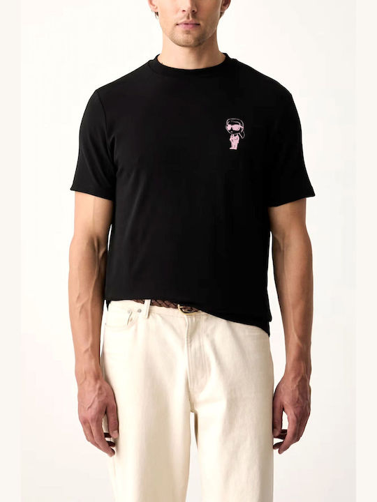 Karl Lagerfeld Crewneck T-shirt Μαυρο