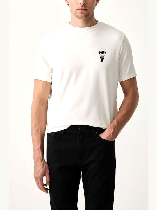Karl Lagerfeld Crewneck T-shirt Λευκο