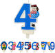 Geburtstagskerze Chippo Clown 134788 Nummer 4 Blaue 9,5 cm