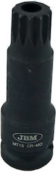 JBM Spline Socket with 1/2" Square Drive