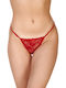 Women's Slip with Lace Red