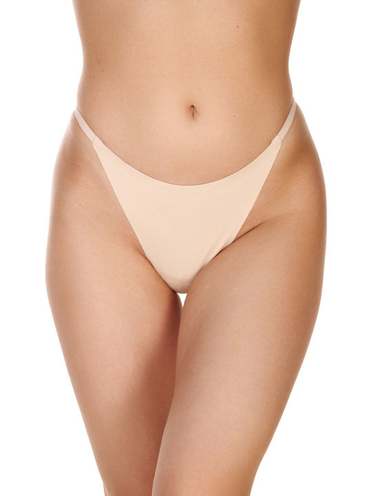 Comfort Γυναικείο String χωρίς Ραφές Μπεζ