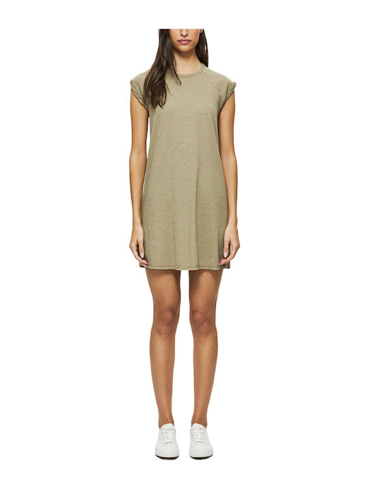 Summer Mini T-Shirt Dress Taupe