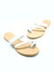 Leather Women's Flat Sandals White