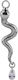 Charm Silver Snake Right D-064