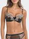 Satin Black Push Up Bra