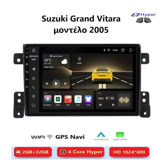 Suzuki Grand Vitara 2005 Android Multimedia Carplay Androidauto Gps Wi-fi Bluetooth Sh19