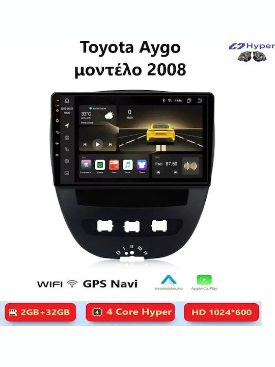 Toyota Aygo 2008 Android Multimedia Carplay Androidauto GPS Wi-Fi Bluetooth SH63