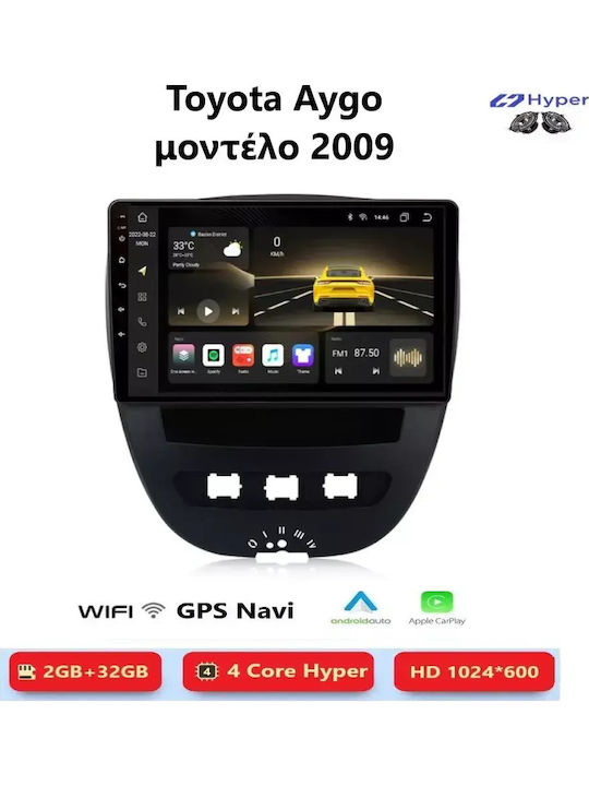 Toyota Aygo 2009 Android Multimedia Carplay Androidauto Gps Wi-fi Bluetooth Sh64