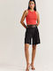 Women's Black Bermuda
