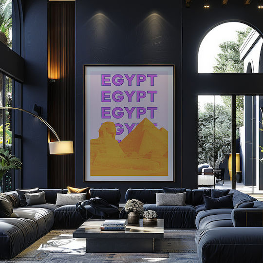 Poster Egypt Pop Art Pst25518 40cm X 50cm Λευκή Ξύλινη Κορνίζα-63386pd156104f55310