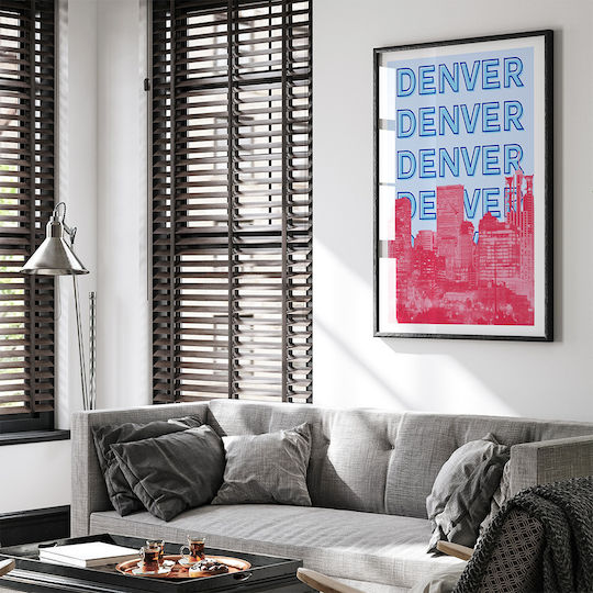 Poster Denver Pop Art Pst25519 40cm X 50cm Μαύρη Ξύλινη Κορνίζα-63385pd156103f55321