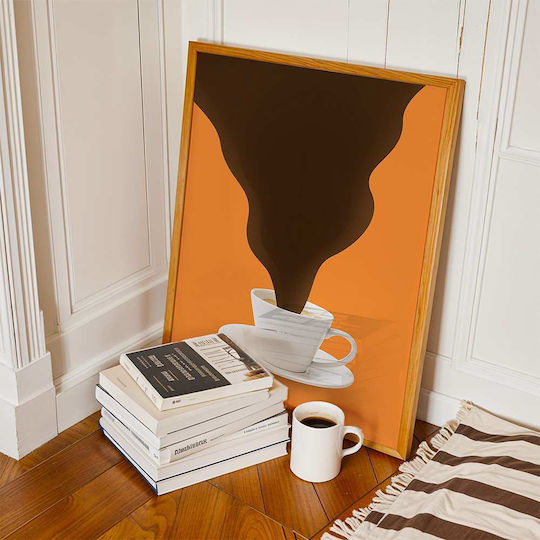 Poster Coffee Cup Pst25358 40cm X 50cm Κορνίζα Καφέ Ξύλου 62153pd156341f63322