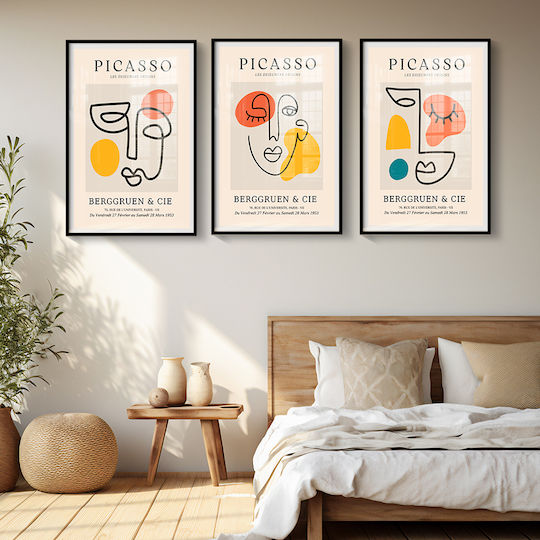 Poster Pablo Picasso Les Dejeurenes Dessins Art241 40cm X 50cm Premium Μαύρο Ξύλινο Κάδρο-63764pd156089f55323
