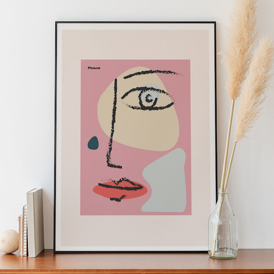 Poster Pablo Picasso Abstract Collage Art237 40cm X 50cm Premium Μαύρο Ξύλινο Κάδρο-63768pd156093f55323