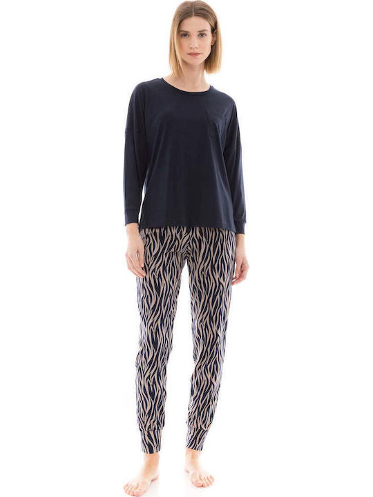 Pink Label Winter Women's Pyjamas Set Beige