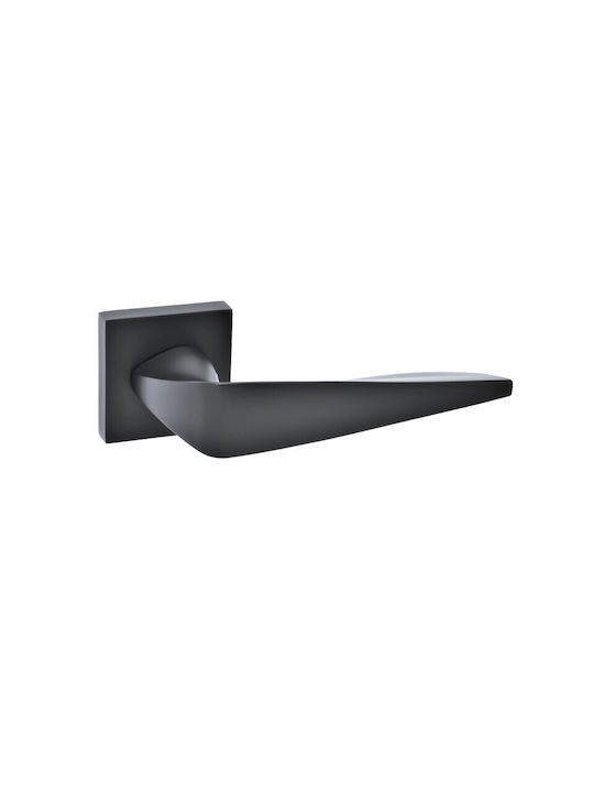 Best Design WC Lever with Rosette 595 Black